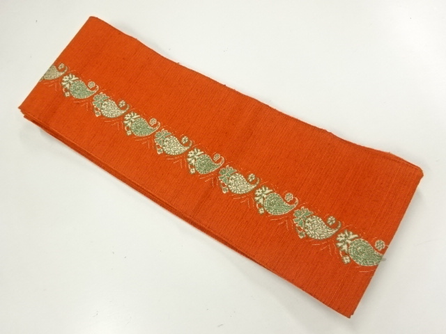 花模様織出し半幅帯